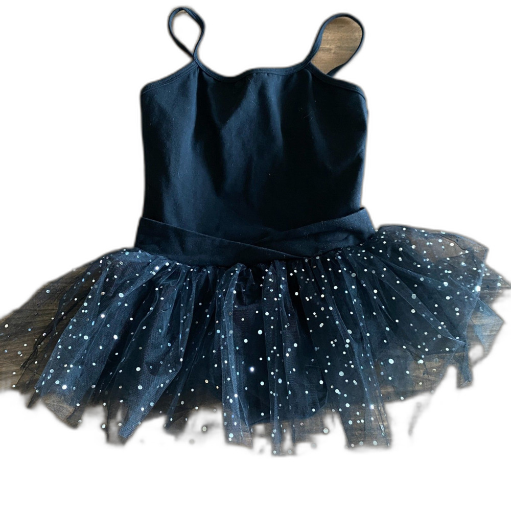 Black Leotard With Sparkle Tutu Girls' 150